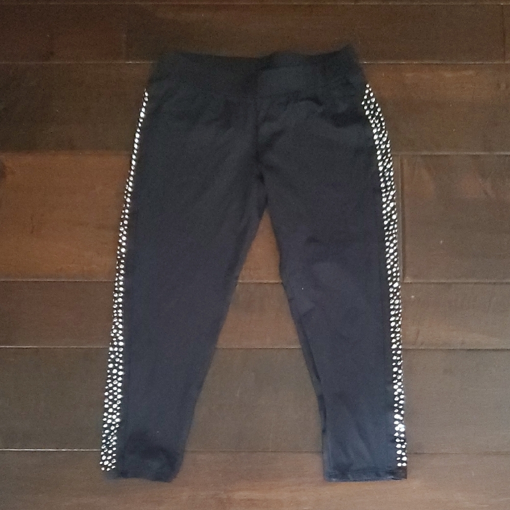 Bebe Black Pants with Silver Accents